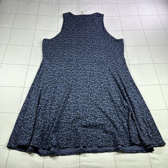 Athleta Dress Womens 2X Blue Santorini Thera Traverse Geo Sleeveless Swing Tank - Picture 3 of 10
